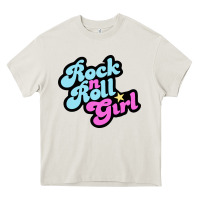 Cream rock n roll girl Heavy Core Tee - artisFamous