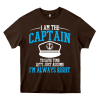Captain Funny Boating Sailing Heavy Core Tee | Teevron