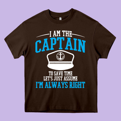 Captain Funny Boating Sailing Heavy Core Tee Designed By Artisfamous