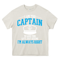 Cream captain funny boating sailing Heavy Core Tee - artisFamous