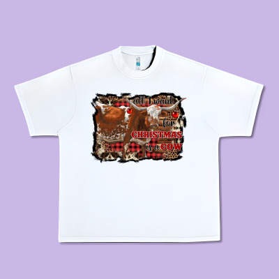 All I Want For Christmas Is A Cow Urban Heavy Tee Designed By Ranaportraitstore