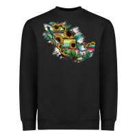 Black Guerrero Mexico Sunflower Map Heavyweight Sweatshirt - RanaPortraitStore