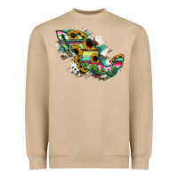 Mushroom Guerrero Mexico Sunflower Map Heavyweight Sweatshirt - RanaPortraitStore