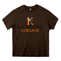 Chocolate Brown Kalamazoo College Heavy Core Tee - artisFamous
