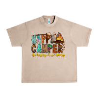 French Oak Happy Camper Be Happy Or Go Away Urban Heavy Tee - CowhideDigitalArt
