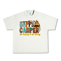 Pistachio Happy Camper Be Happy Or Go Away Urban Heavy Tee - CowhideDigitalArt