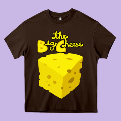 The Big Cheese Heavy Core Tee Designed By Artisfamous