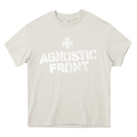 Cream agnostic font Heavy Core Tee - artisFamous