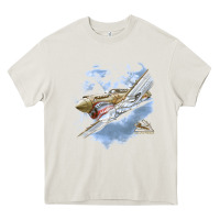 Cream flying tigers Heavy Core Tee - artisFamous