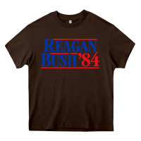 Chocolate Brown reagan president Heavy Core Tee - artisFamous