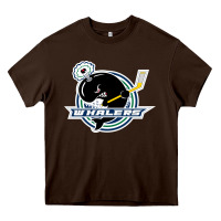 Chocolate Brown plymouth whalers Hockey Heavy Core Tee - artisFamous