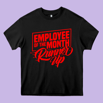 Employee Of The Month Runner Up Heavy Core Tee Designed By Artisfamous