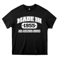 Black made in 1955 funny vintage Heavy Core Tee - artisFamous
