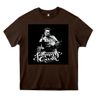 Chocolate Brown Johnny Cash Music Heavy Core Tee - artisFamous