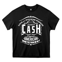 Black Johnny Cash Music Heavy Core Tee - artisFamous