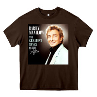Chocolate Brown Best Barry Manilow Heavy Core Tee - artisFamous
