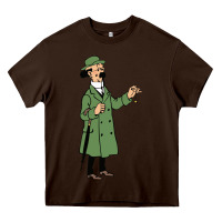Chocolate Brown professor calculus Heavy Core Tee - artisFamous