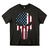 Asphalt the punisher american flag Heavy Core Tee - artisFamous
