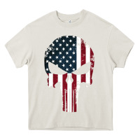 Cream the punisher american flag Heavy Core Tee - artisFamous