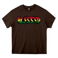 Chocolate Brown Juneteenth blessed Heavy Core Tee - FaDigitalArtStudio