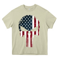 Mossy the punisher american flag Heavy Core Tee - artisFamous