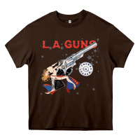 Chocolate Brown la guns Heavy Core Tee - artisFamous