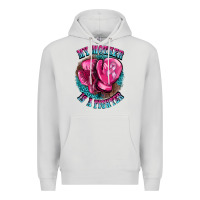 Dove Grey my mother is a fighter Premium Hoodie - BarkalooDesign