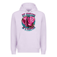Lilac my mother is a fighter Premium Hoodie - BarkalooDesign