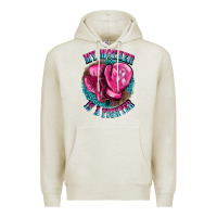 Oatmeal Heather my mother is a fighter Premium Hoodie - BarkalooDesign