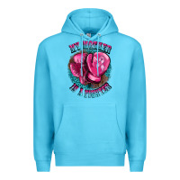 Ocean Blue my mother is a fighter Premium Hoodie - BarkalooDesign