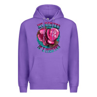 Purple my mother is a fighter Premium Hoodie - BarkalooDesign