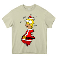 Mossy Homer Claus Christmas Heavy Core Tee - artisFamous