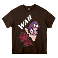 Chocolate Brown waluigi voice ( wah ) Heavy Core Tee - artisFamous