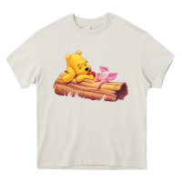 Cream Winnie the Pooh Piglet Heavy Core Tee - artisFamous