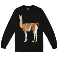 Black guanaco llama Long Sleeve Tee - LillyAllenDesigns