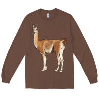 Chestnut guanaco llama Long Sleeve Tee - LillyAllenDesigns