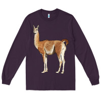 Plum guanaco llama Long Sleeve Tee - LillyAllenDesigns