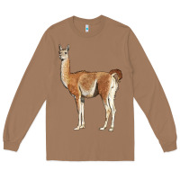 Toasted Coconut guanaco llama Long Sleeve Tee - LillyAllenDesigns