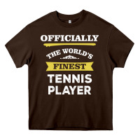 Chocolate Brown the world's finest tennis player Heavy Core Tee - artisFamous