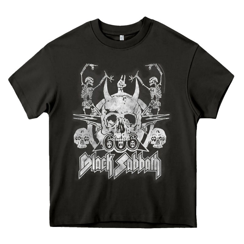 Black Sab.bath Official Vintage Dancing Skele Heavy Core Tee by artisFamous | Teevron