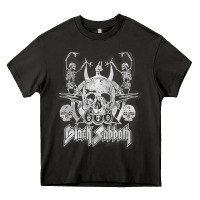 Asphalt black sab.bath official vintage dancing skele Heavy Core Tee - artisFamous