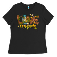 Black Love Camping Ladies Tee - CowhideDigitalArt