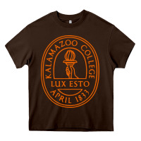 Chocolate Brown Kalamazoo College Heavy Core Tee - artisFamous