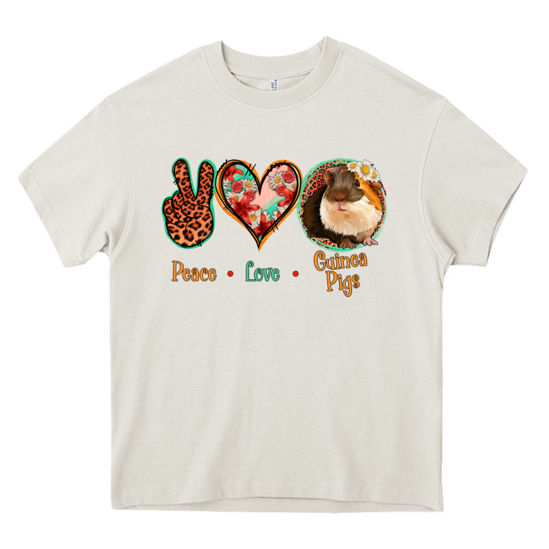 Peace Love Guinea Pigs Heavy Core Tee by Jasminsmagicworld | Teevron