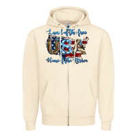 Sandshell land of the free home of the brave american flag background Zipper Hoodie - Jasminsmagicworld