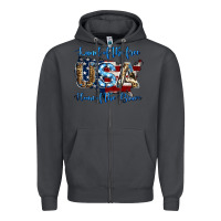 Smoke land of the free home of the brave american flag background Zipper Hoodie - Jasminsmagicworld