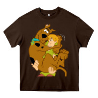 Chocolate Brown Scooby Doo and Shaggy Heavy Core Tee - artisFamous