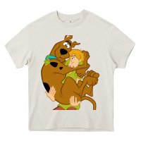 Cream Scooby Doo and Shaggy Heavy Core Tee - artisFamous