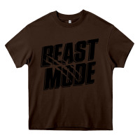 Chocolate Brown beast mode classic Heavy Core Tee - artisFamous