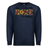 Navy there's no place like home for holidays Premium Sweatshirt - RanaPortraitStore